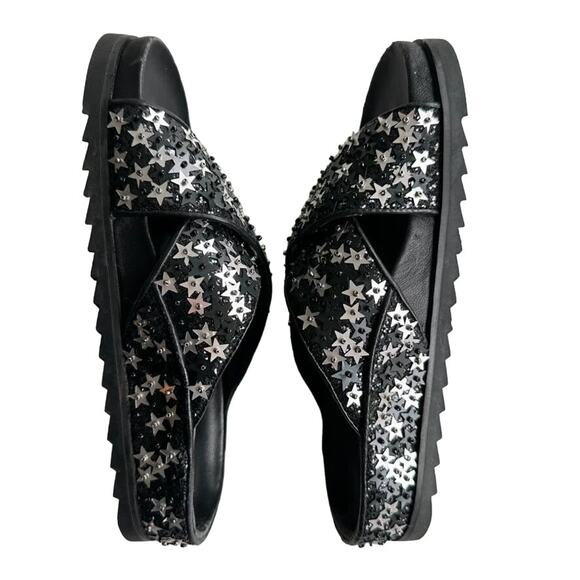ASH Uranus Star Sequin Embellished Crisscross Slide Sandal Size 35 US 5/6 - Picture 6 of 8